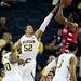 Michigan junior Jordan Morgan contests a shot in the game against Saginaw Valley State on Monday. Daniel Brenner I AnnArbor.com